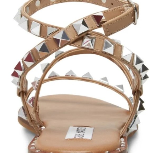 Steve Madden Spike Sandals Tan- Size 8.5 (they run small, size up) - Picture 3 of 7
